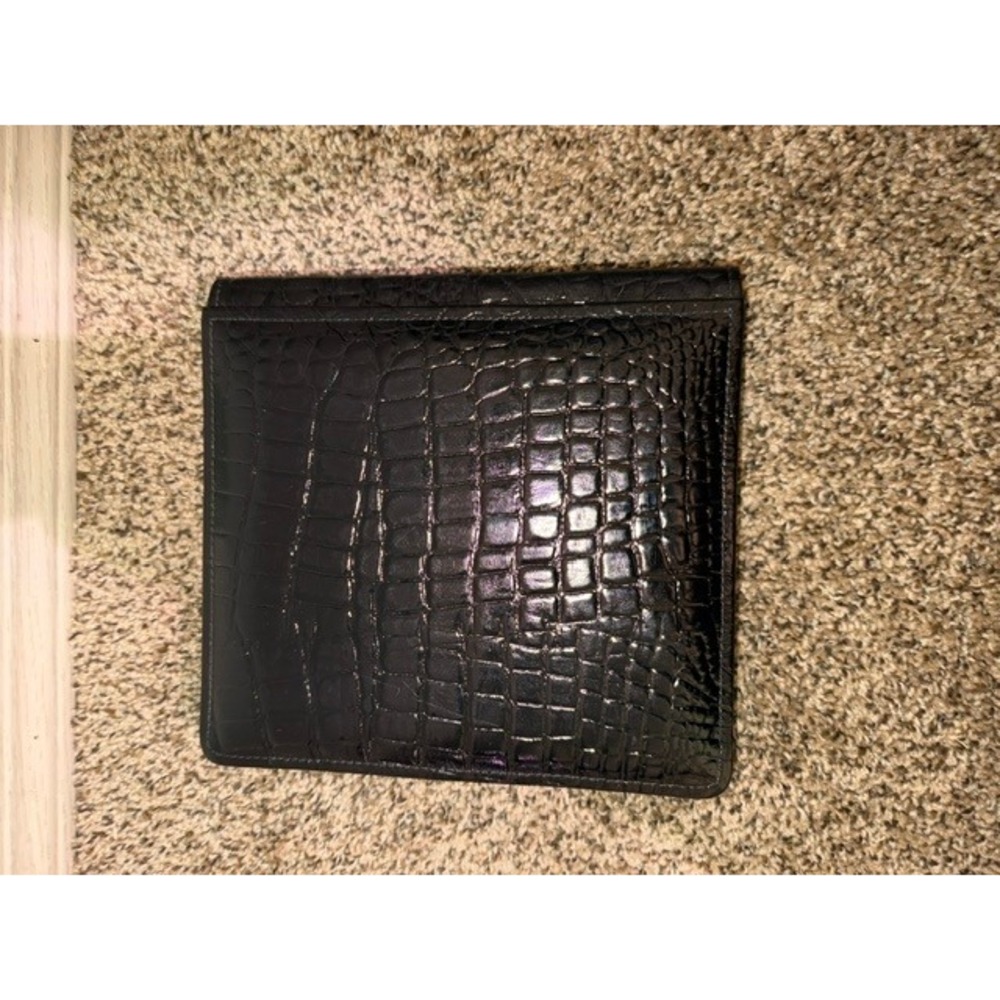 Raika Black Crocodile Embossed Leather Photo Album 4x6 80 Photos Handcrafted USA - Picture 3 of 4